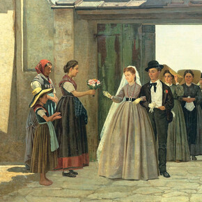 Silvestro Lega
Gli sposi novelli, 1866 circa
olio su tela, cm. 60x96
Collezione privata
