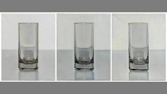 Peter Dreher, Tag um Tag ist guter Tag, dal 1974 ad oggi, olio su tela, cm.25x20 (Courtesy P420, Photo Dario Lasagni)