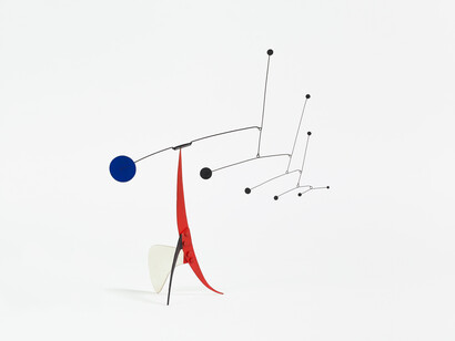 Alexander Calder, Eight Black Dots, c. 1950, Sheet metal, wire, paint, 15 x 12 x 5 inches (38.1 x 30.5 x 12.7 cm). © 2015 Calder Foundation, New York / Artists Rights Society (ARS), New York Courtesy Dominique Lévy, New York