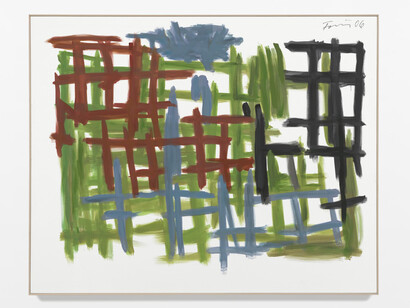 Günther Förg, Untitled, 2006, Acrylic on Canvas, 203 x 253 cm (framed), Courtesy of Günther Förg Estate and Almine Rech Gallery