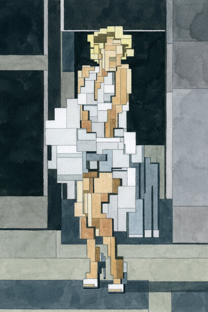 Adam Lister, The Seventh Year itch, watercolor on paper. Courtesy of GR Gallery