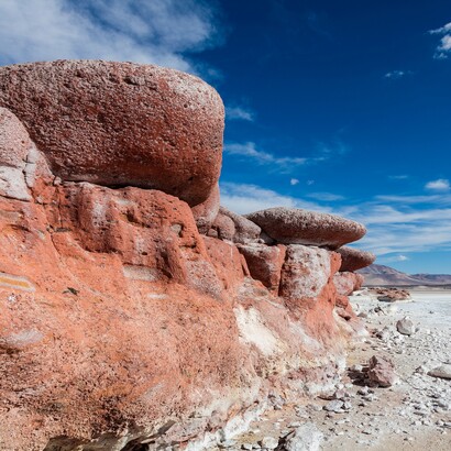 Piedras Rojas, salar de Aguas Calientes, Cile
