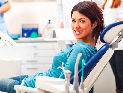 Una paziente dal dentista
