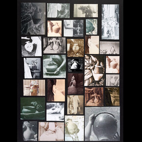 Collage VIII of XXII
Medium: Leporello sculpture made up of 22 collages on archival mount board comprised of postcards, paper, card, photocopies. Dimension of Work: Leporello sculpture 700x37 cm;
each collage 50 X 37 cm.
© Alinka Echeverría, 2015