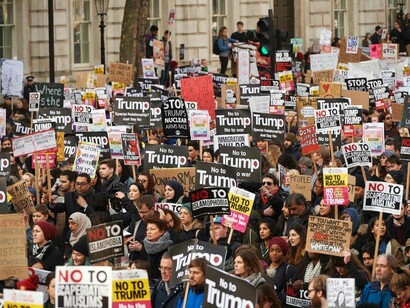 London demonstrations against Donald Trump