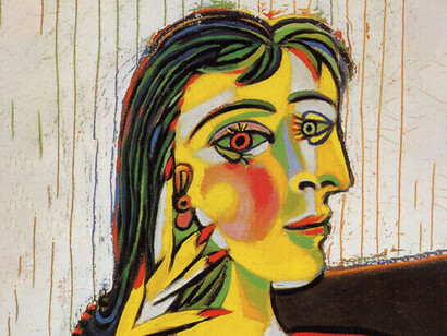 Pablo Picasso, Dora Maar sitzend, Detail