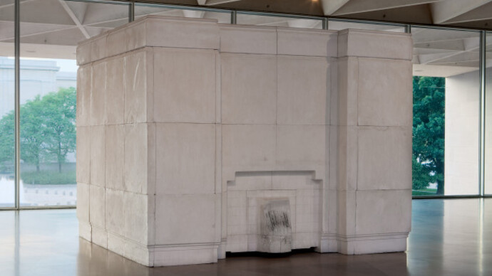 Rachel Whiteread, Ghost, 1990, plaster on steel frame, overall: 269 x 355.5 x 317.5 cm (105 7/8 x 139 15/16 x 125 in.), National Gallery of Art, Washington, Gift of The Glenstone Foundation 2004