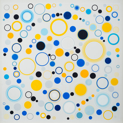 Antonio Asis, Geometría Libre, 1967. Gouache on paper (Cat. No. 4500), 30 5/16 in. x 29 7/8 in. Courtesy of the artist and Sicardi Gallery. Photography by Logan Sebastian Beck