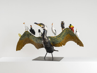 Cormorane, 2016, Glazed ceramic 55 x 107 x 50 cm
