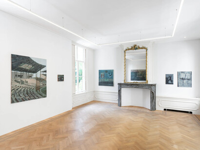 Arturo Kameya, The moon wanted to be the sun, but it was too late to change, exhibition view. Courtesy of Grimm Gallery