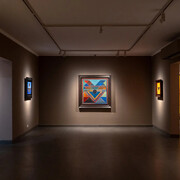 SH Raza, Ekāgratā, exhibition view. Courtesy of Akar Prakar