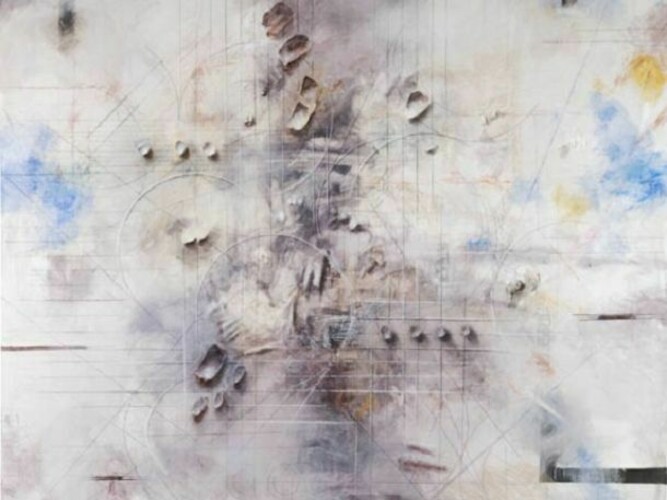 Francisco de Corcuera, Untitled II, 2009-2012, Oil acrylic and pencil on canvas, 190.5 x 220 cm