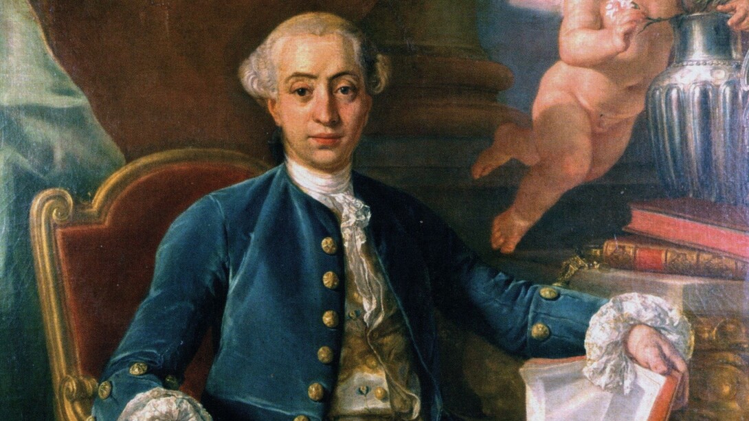 Francesco Narici (1719-1783). Retrato de Giacomo Casanova (1725-1798) El cuadro (óleo sobre lienzo) fue descubierto en 1952 en Milán y posteriormente pasó a la colección privada del admirador de Casanova, Giuseppe Bignami
