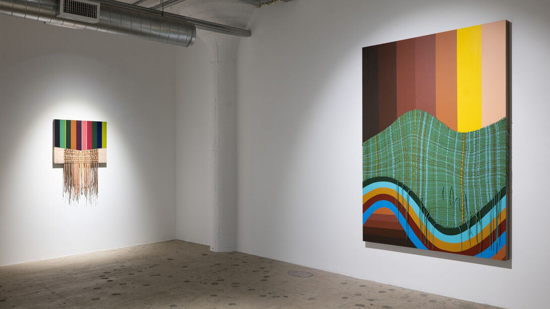 Pilar Agüero-Esparza, Darker than the deepest sea… weaker than the palest blue, exhibition view. Courtesy of Patricia Sweetow Gallery