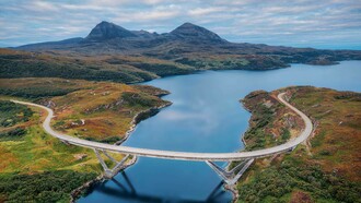 Route 500 in Scotland on the north coast