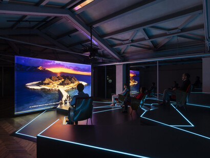 Hito Steyerl, The island, exhibition view. Courtesy of Fondazione Prada Ossevetorio