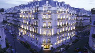 Exterior of the Parisian hotel La Trémoille