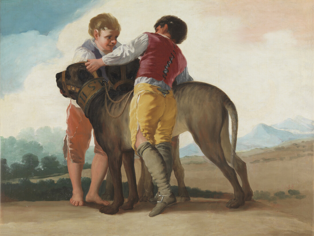 Boys with Mastiffs, Francisco de Goya, Oil on canvas, 112 x 145 cm, 1786, Madrid, Museo Nacional del Prado