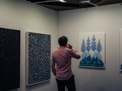 Knokke Art Fair, frühere ausgabe, ausstellungsansicht. Mit freundlicher genehmigung der Knokke Art Fair