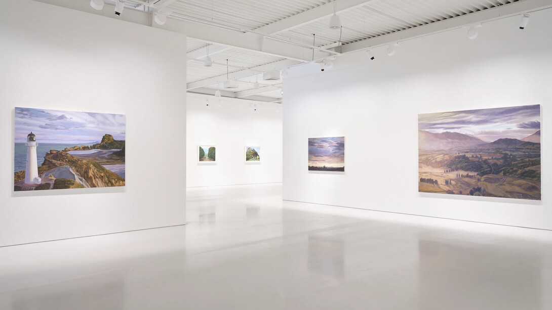 Dick Frizzell, The weight of the world, exhibition view. Courtesy of Gow Langsford Gallery