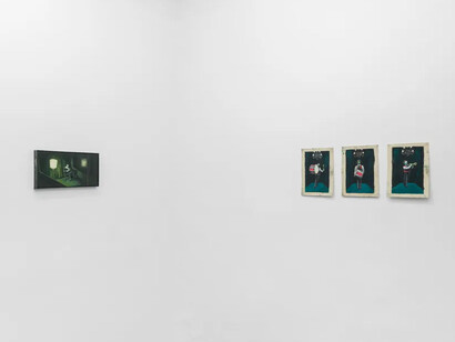Augustin Katz & William Basinski, Unentitled (study for a room), exhibition view. Courtesy of Galerie Derouillon