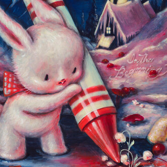 Brandi Milne, Out here on my own (detail). Courtesy of Corey Helford Gallery