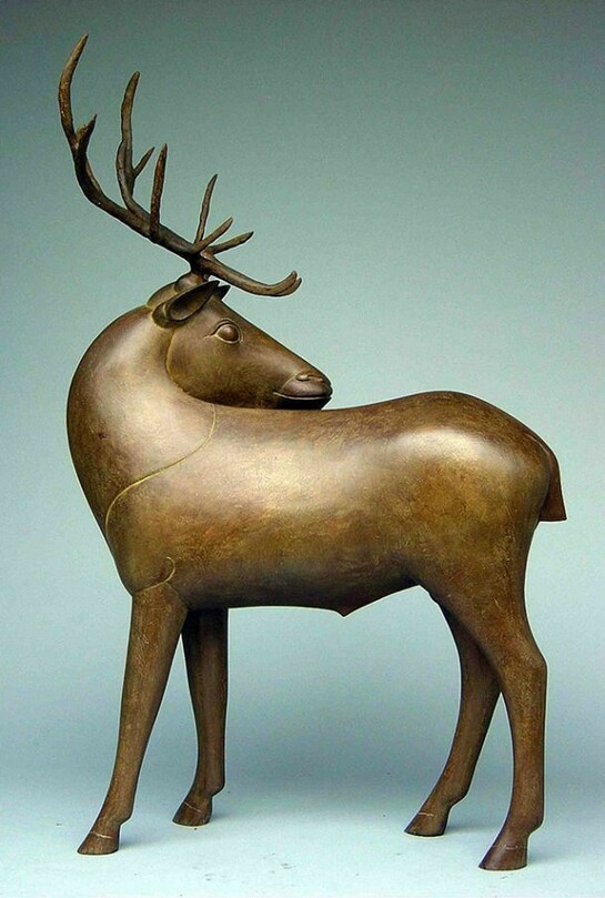 François-Xavier Lalanne (1927 - 2008), Wapiti (petit), 1988, Bronze, 72 x 37 x 43 cm; (28 3/8 x 14 5/8 x 16 7/8 in.), Edition 8 + 4 AP, Copyright the artist, Courtesy Ben Brown Fine Arts 