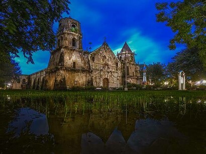 Evening view of  Miagao Church, Iloilo, Philippines