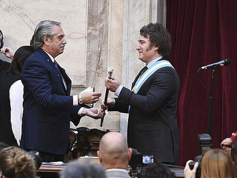 Ceremonia de asunción y traspaso de mando presidencial, en el Congreso de la Nación, 10 de diciembre de 2023, Buenos Aires, Argentina