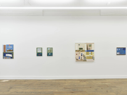 Anne Buckwalter, I will clean the closet, I will climb the stairs, exhibition view. Courtesy of Rebecca Camacho Presents