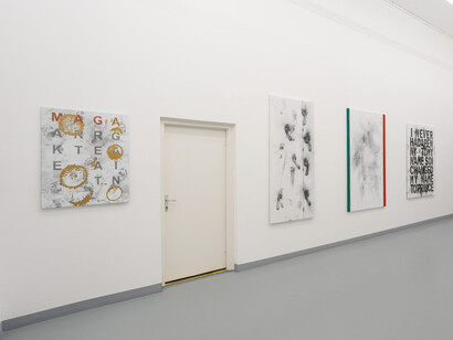 Kendell Geers, The treason of images, exhibition view. Courtesy of acb Gallery