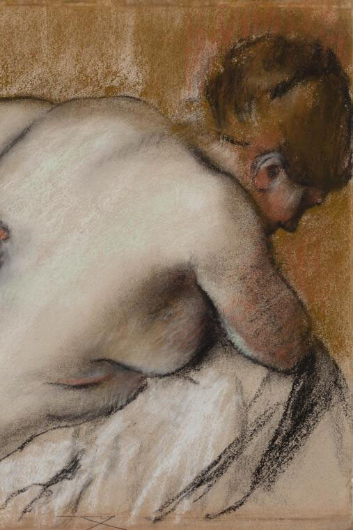 Edgar Degas, Woman Scratching Her Back, 1881. Pastel on paper; 15 7/8 x 16 ¼ in. Denver Art Museum: The Edward & Tullah Hanley Memorial Gift for the People of Denver and the area, 1973.161.

