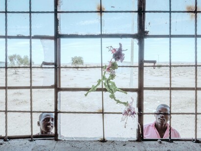 Aljoscha, Bioism meets Maasai and their children, artistic intervention in Risa School, Kenia, 2019