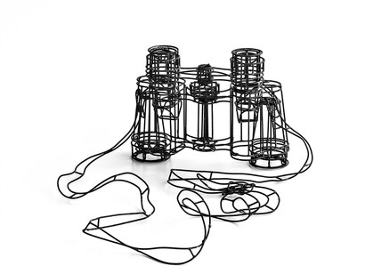 Thomas Raschke, Binoculars, 2011, soldered iron wire