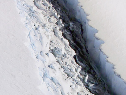 Imagen del iceberg mas grande del mundo en la plataforma Larsen C, ubicado en la Antártida