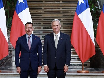 Daniel Noboa, presidente de Ecuador, y José Antonio Kast, presidente de Chile. Reunión celebrada en el Palacio Cousiño, Santiago de
Chile, 2026