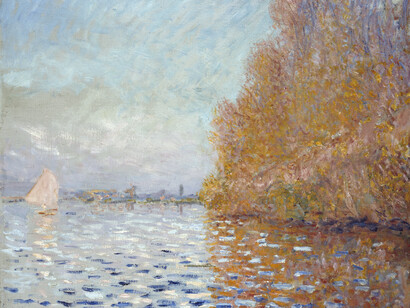 Claude Monet, Paris 1840–1926 Giverny, "Argenteuil Basin with a Single Sailboat", 1874. Oil on canvas, 55 x 65 cm Bequeathed, Edward Martyn, 1924  ngi.852.