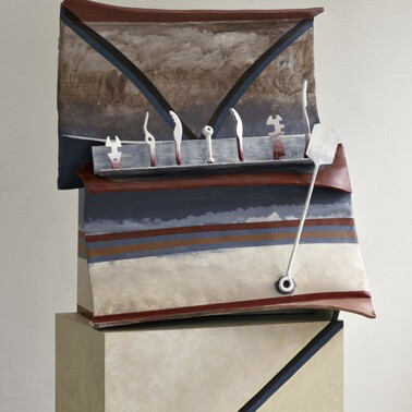 Anthony Caro, Survivor (detail), 2014, oil on paper, 63,6 x 50 cm (in.), Courtesy Galerie Daniel Templon