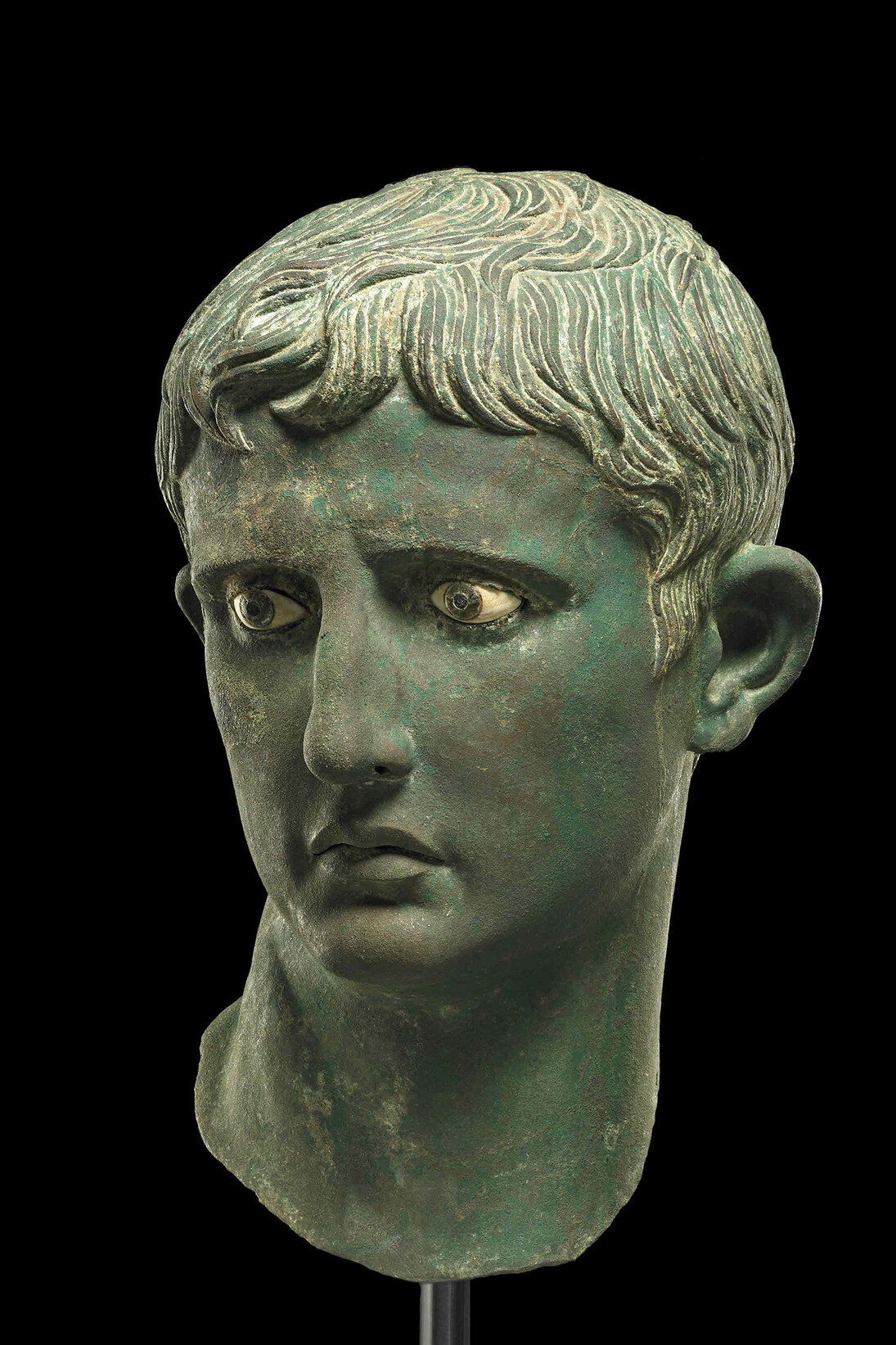 The Meroë Head of Augustus, Bronze head from an over-life-sized statue of Augustus, likely made in Africa, Egypt, C.27BC - 25BC. Excavated, Africa, Sudan, 1910. © The Trustees of the British Museum