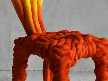 Liam Lee explores the intersection of comfort and pop art culture through sculptural furniture crafted from felted wool