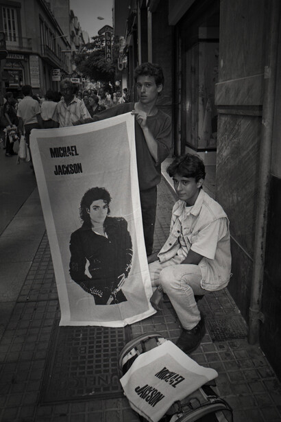 Fans de Michael Jackson en Tenerife 1993 (Fotografía de Nancho González Oramas)