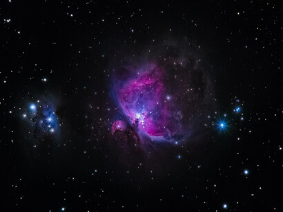 La nebulosa de Orión, también conocida como Messier 42, M42, o NGC 1976
