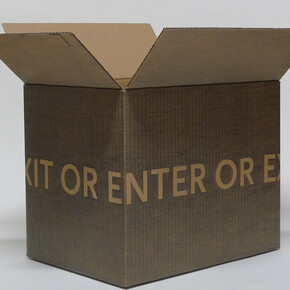 Marco Godinho, Enter Or Exit, 2014, graphite on cardboard, 22,5 x 30,5 x 26(H) cm