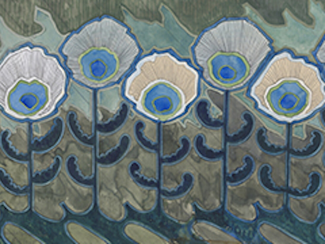 Andreas Schneider, 'Peacock' wallpaper or textile design, 1909, Watercolour, Kristiania (Oslo), 25,6 x 40,9 cm, The National Museum, Oslo, photo: Morten Thorkildsen. Courtesy of National Gallery of Denmark