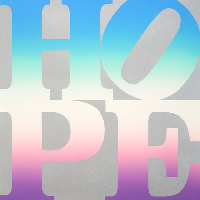 Robert Indiana, Four Seasons of HOPEbook (1_4), (silver), A portfolio of 4 Silkscreen prints on coventry archival rag, 2012, Edition of 125, 74.9 x 89.2 cm