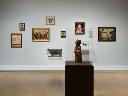 Various artists, American folk art, exhibition view. Courtesy of MoMA