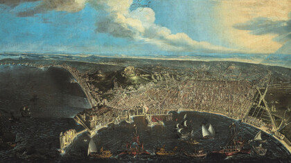 Didier Barra, "Veduta di Napoli dal mare", Museo di San Martino, Napoli, Italia