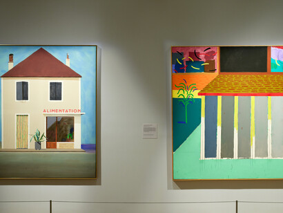 Painting on the Left: "The French Shop" (Alimentation), Acrylic on canvas,1978, photo: ChiChi Ubina