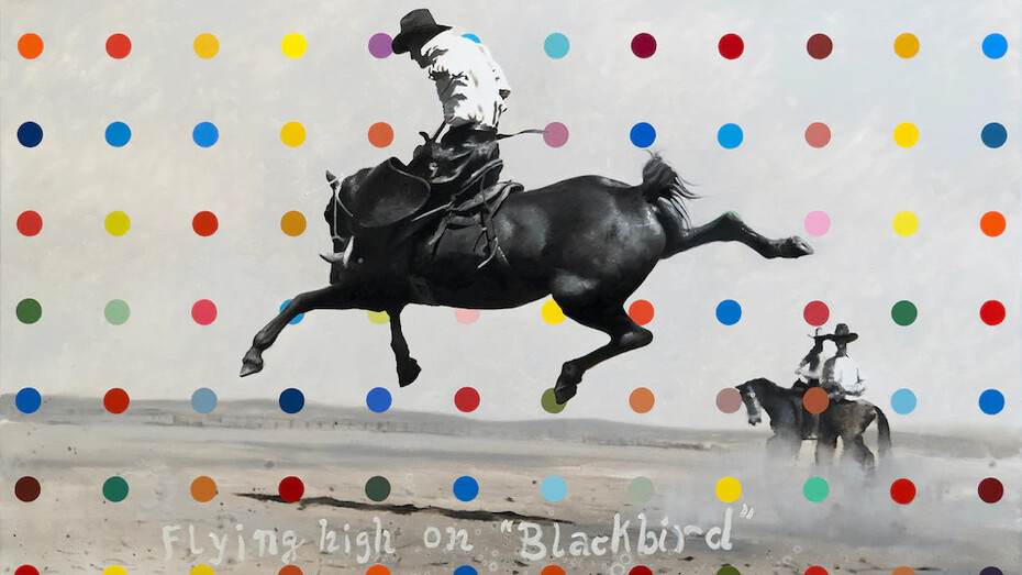 Geoffrey Gersten, Flying high on blackbird. Courtesy of Altamira Fine Art Gallery