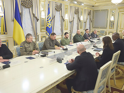 President of Ukraine Volodymyr Zelenskyy met with U.S. Secretary of Defense Lloyd Austin, who is on a visit to Ukraine, 2023